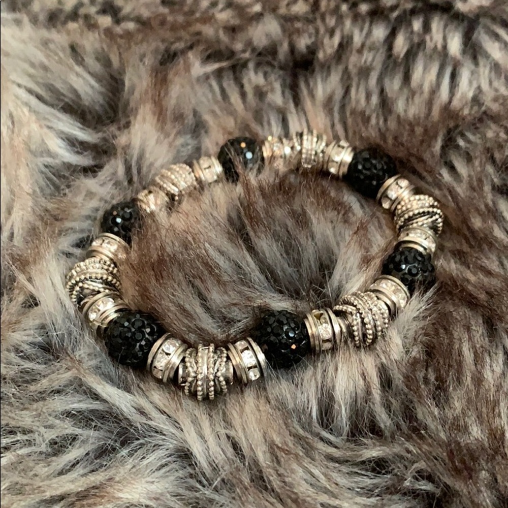 *2 for $20 offer* Black and silver bracelet
